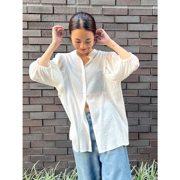 2wayタックハーフスリーブブラウス | Ungrid | 詳細画像4 