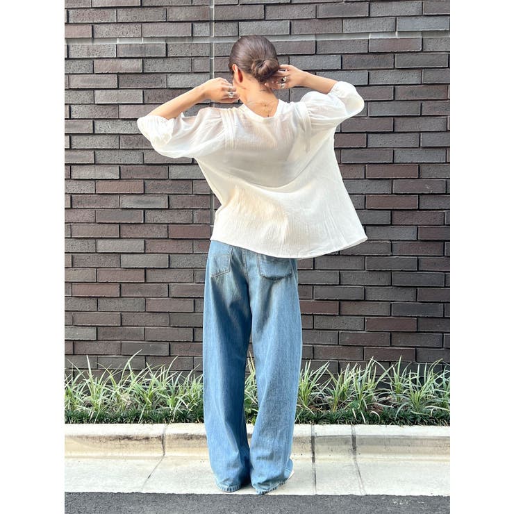 2wayタックハーフスリーブブラウス | Ungrid | 詳細画像7 