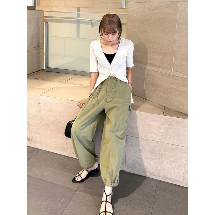 いラインアップ ナイロン混ミリタリールーズパンツ[品番：MKSW0052902]｜Ungrid パンツ