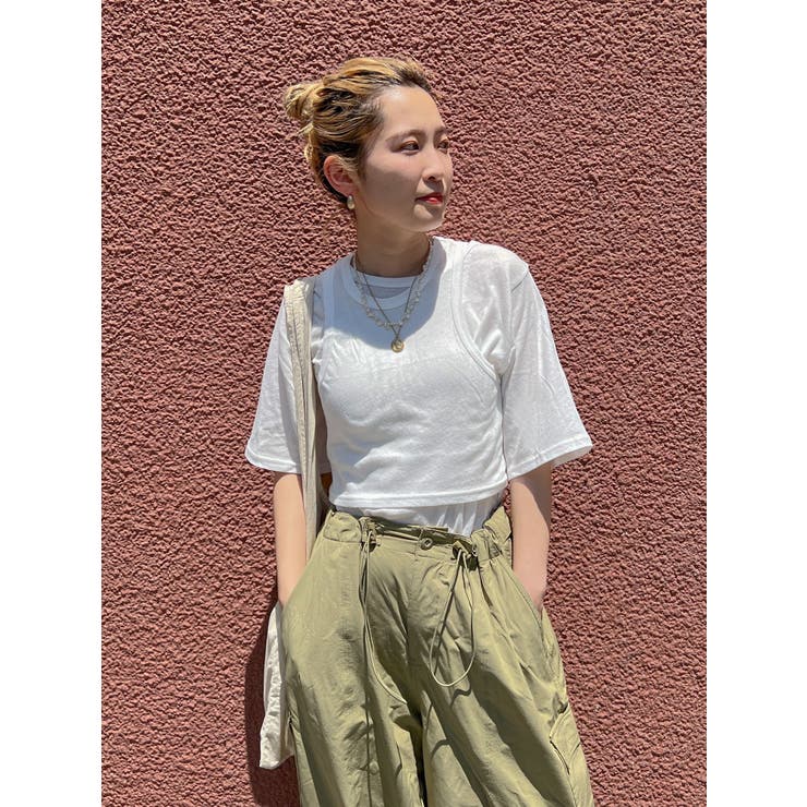 オフホワイト | アメスリタンクレイヤードTee | Ungrid