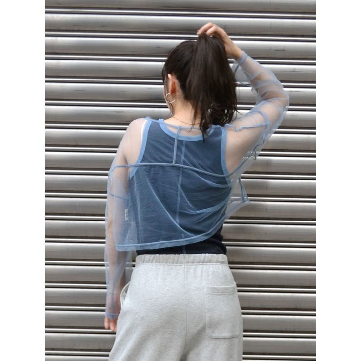 チュールショートロングスリーブTee | Ungrid | 詳細画像15 