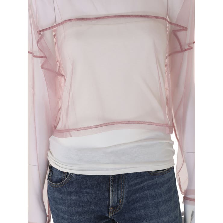 チュールショートロングスリーブTee | Ungrid | 詳細画像21 