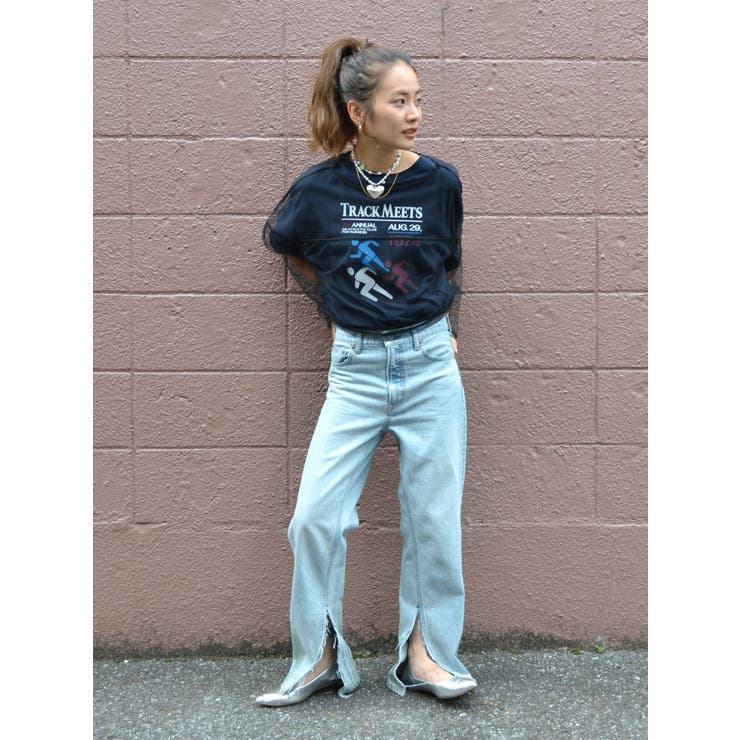 チュールショートロングスリーブTee | Ungrid | 詳細画像5 