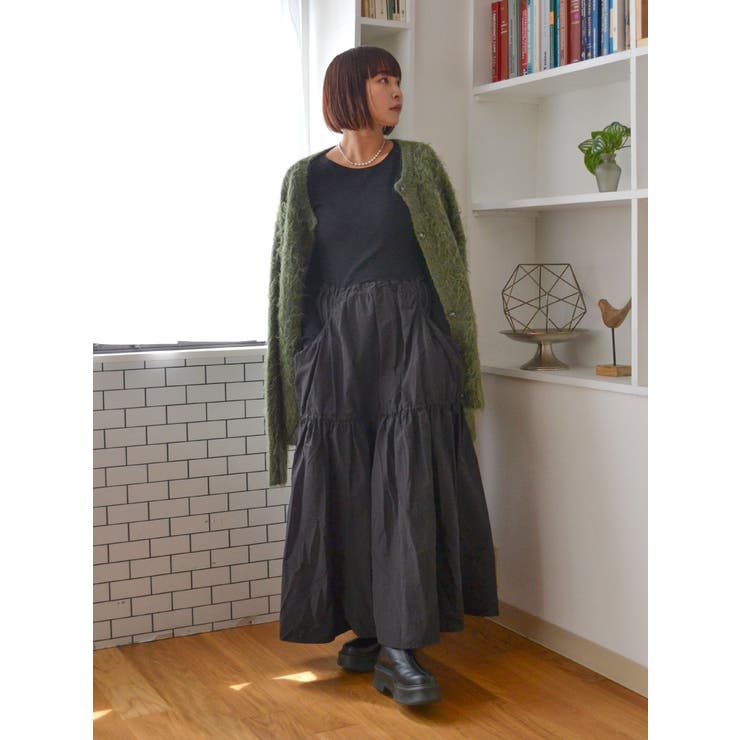 125　荻窪　七里　前開き ワンピース  一度のみ使用クリーニング済み 七里 shichiri 前開きワンピース （125 荻窪 七里 前開き