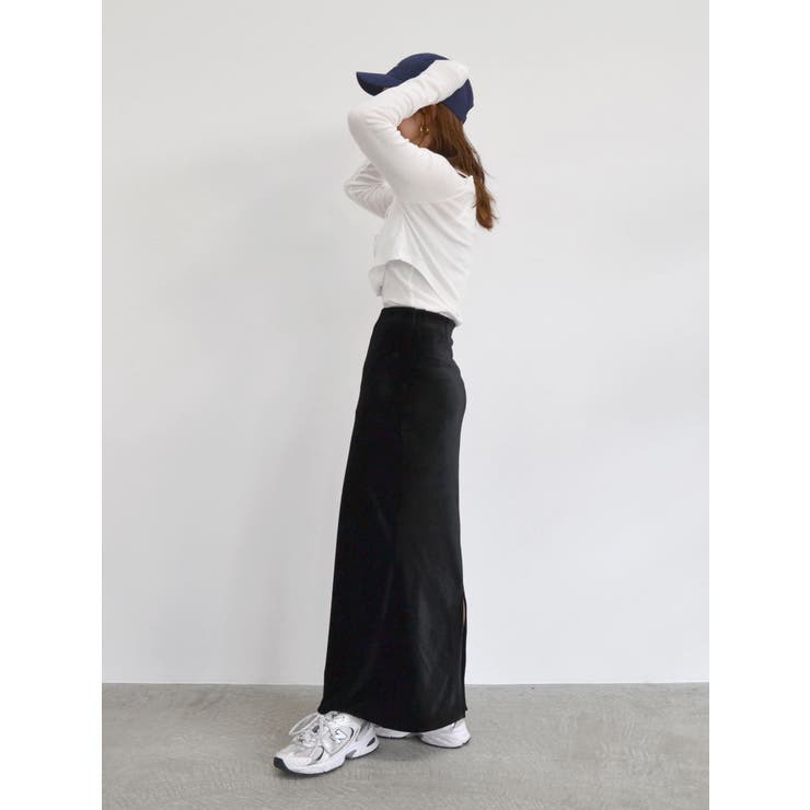 フィットベロアスカート[品番：MKSW0051851]｜Ungrid（アングリット