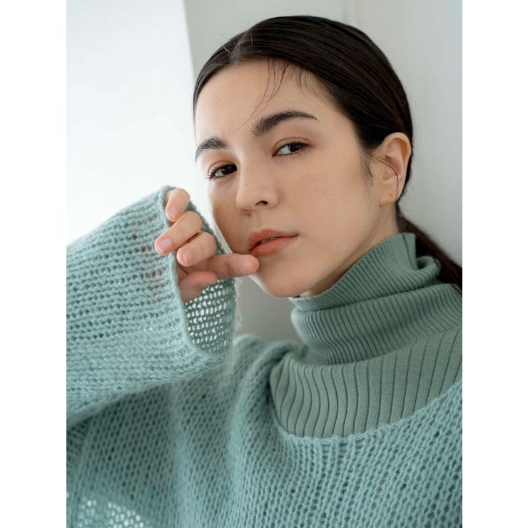 透かし編みル－ズニット | Ungrid | 詳細画像4 