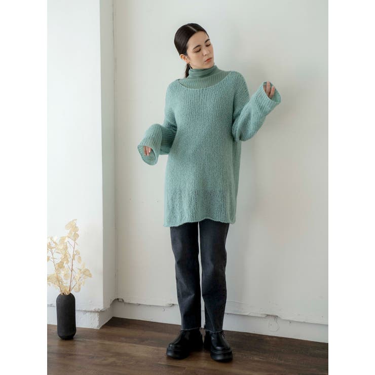 透かし編みル－ズニット | Ungrid | 詳細画像6 