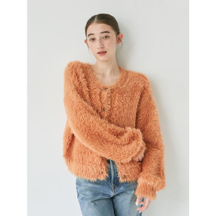 ハンドニットカーデ♡ungrid Ungrid（アングリッド） カーディガン ダブルジップVネックニット