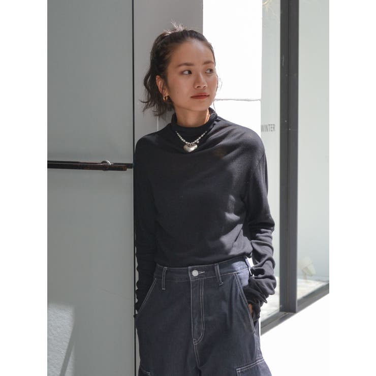 ハイネックシアーロングスリーブTee | Ungrid | 詳細画像3 