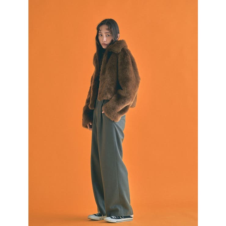 りんご様　美品　アングリッド　ファーショートコート　ブラウン　F ファーショートコート[品番：MKSW0053350]｜Ungrid（アングリット