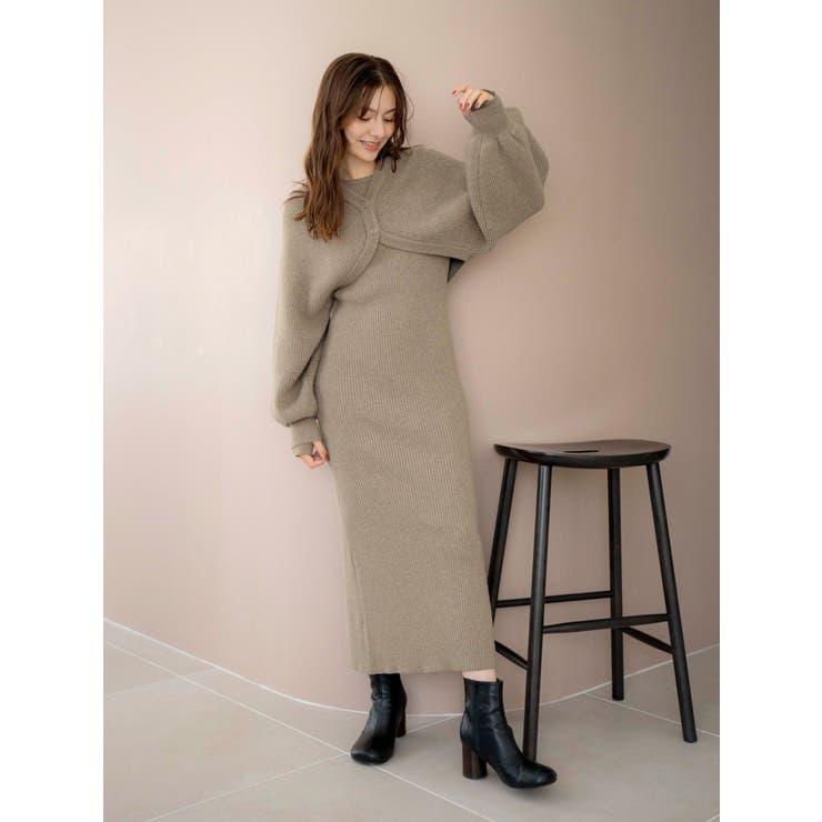 ボレロセットニットワンピース | Ungrid | 詳細画像18 