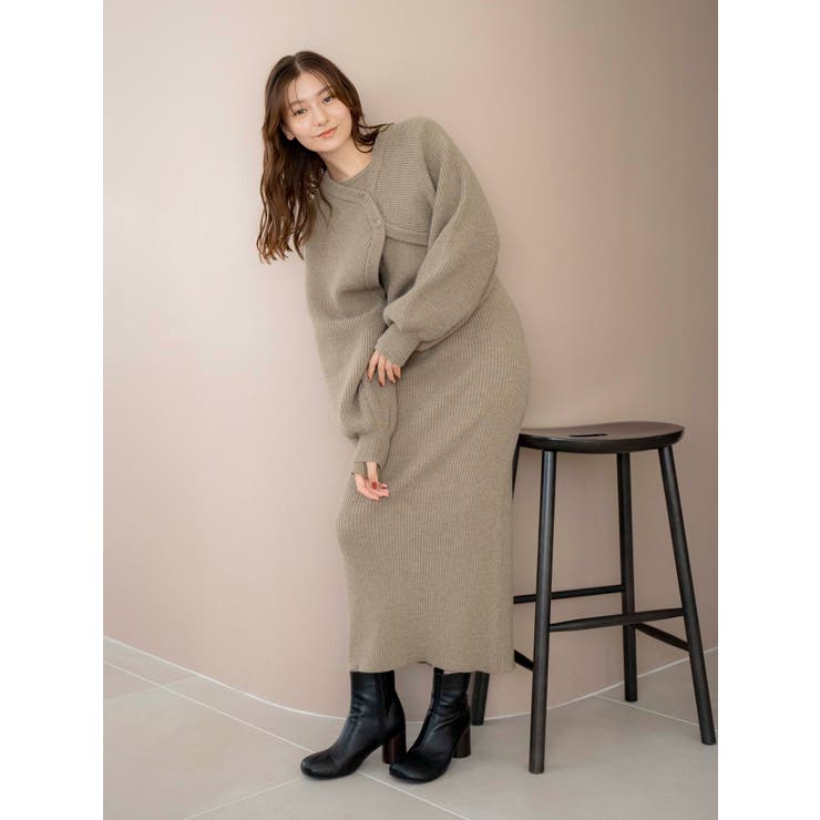 パーリーゲイツ ニットワンピース 着用回数1回 ボレロセットニットワンピース[品番：MKSW0054392]｜Ungrid（アン