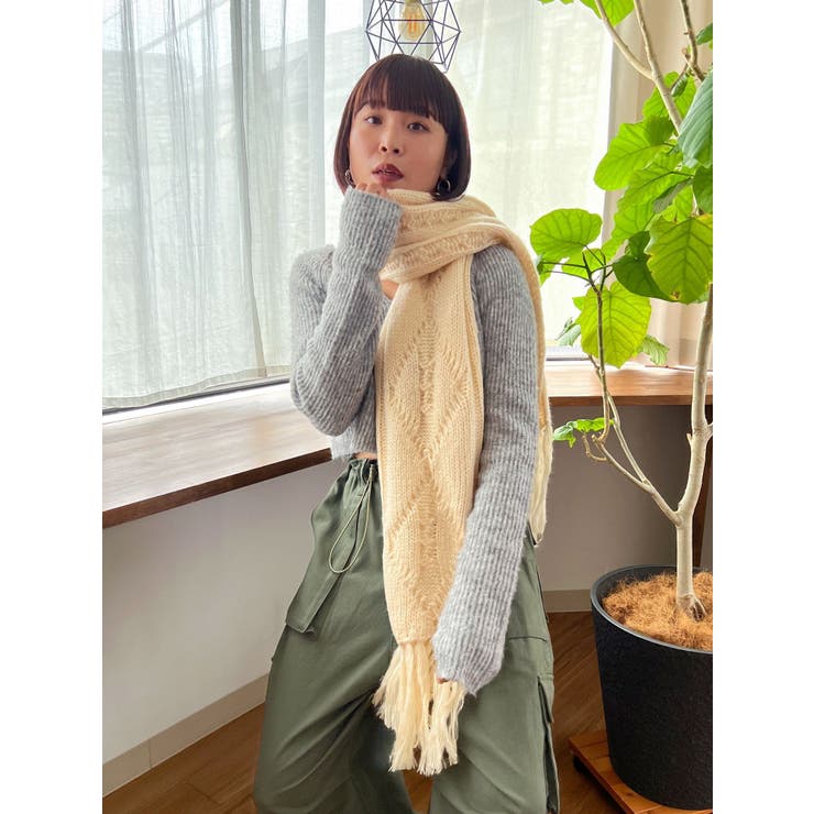 ケーブル編みニットマフラー | Ungrid | 詳細画像2 