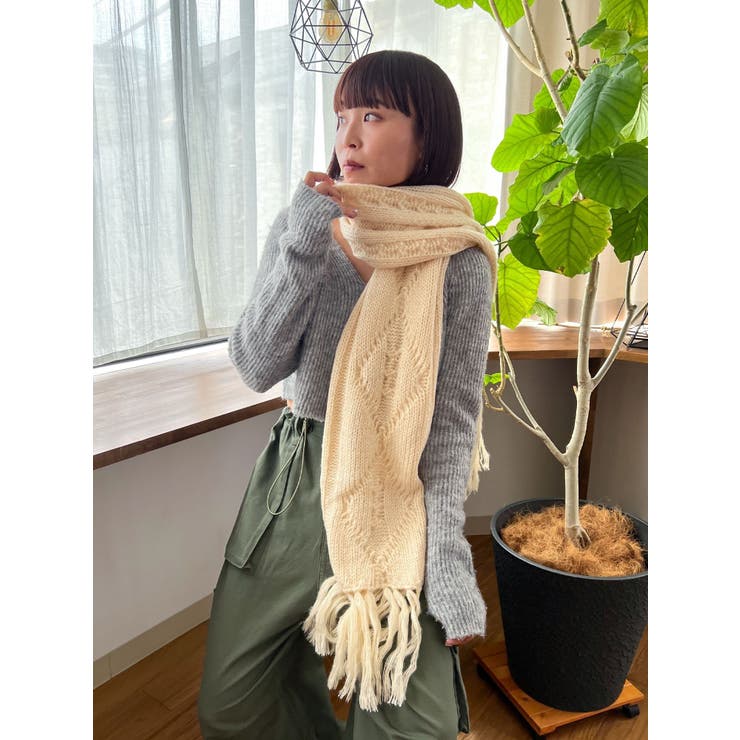 ケーブル編みニットマフラー | Ungrid | 詳細画像3 