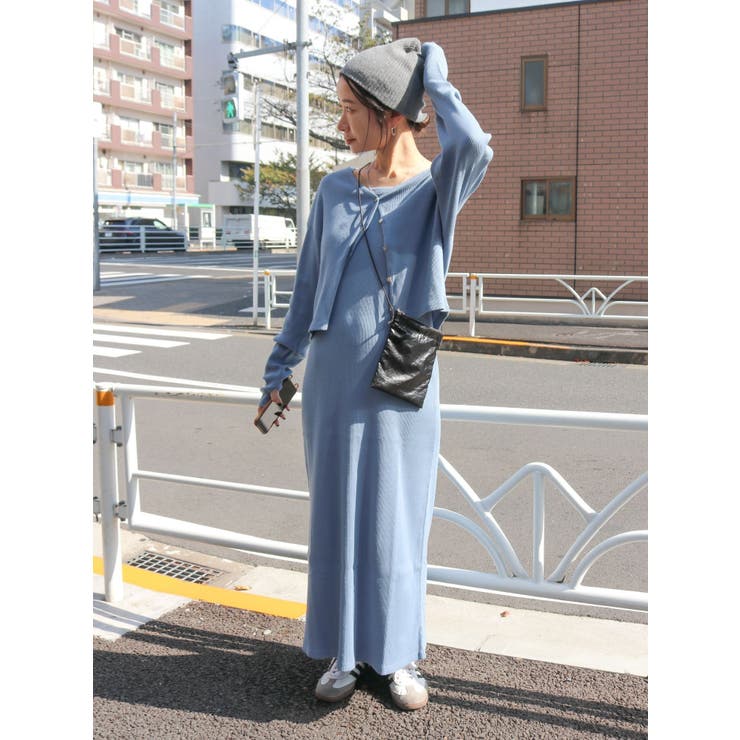 Ungrid（アングリッド）の「レイヤードテレコキャミワンピース