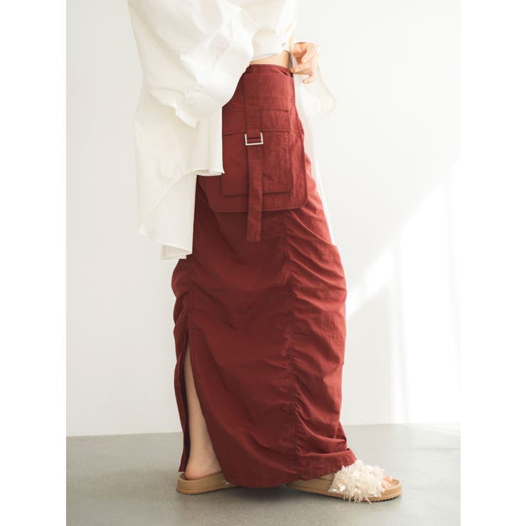 ポケットデザインギャザースカート | Ungrid | 詳細画像6 