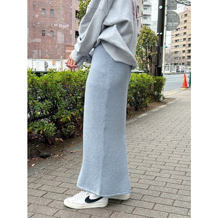 ブルー | ミックスヤーンニットタイトスカート? | Ungrid