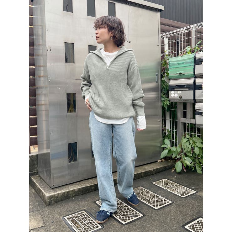 ハーフジップルーズニット[品番：MKSW0056439]｜Ungrid（アン