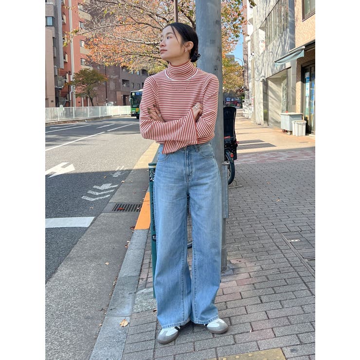 フレアスリーブフィットボーダーニット | Ungrid | 詳細画像17 