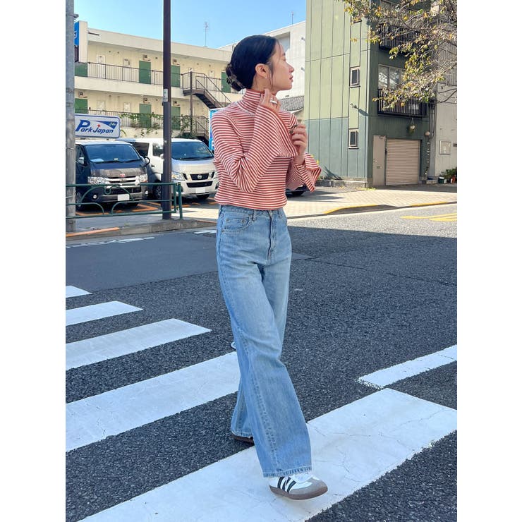 フレアスリーブフィットボーダーニット | Ungrid | 詳細画像18 