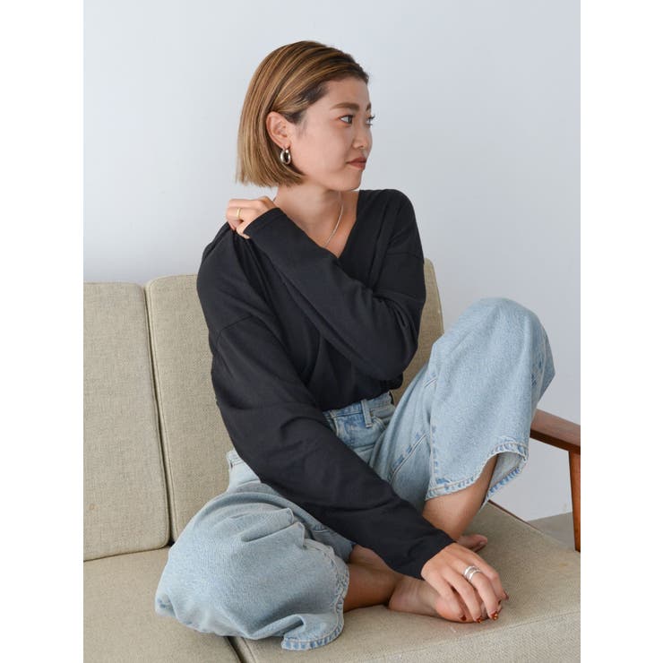 ハイツイストＶネックロングスリーブTee | Ungrid | 詳細画像10 