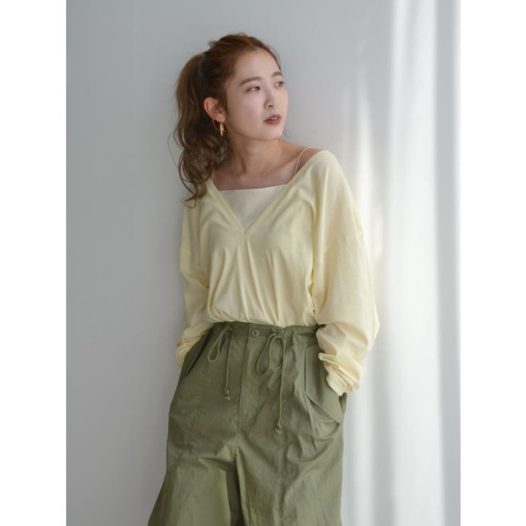 ハイツイストＶネックロングスリーブTee | Ungrid | 詳細画像3 