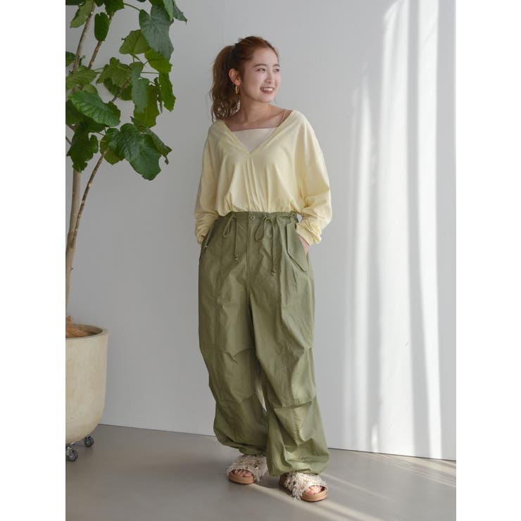 ハイツイストＶネックロングスリーブTee | Ungrid | 詳細画像5 