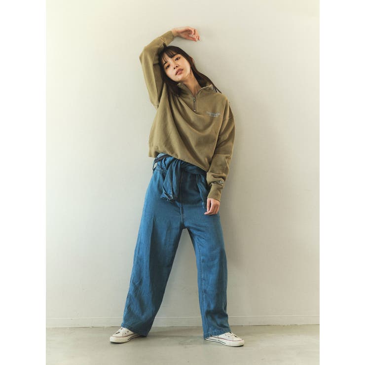 井桁弘恵さんコラボ ハーフジップロゴスウェット[品番 井桁弘恵さんコラボ ハーフジップロゴスウェット[品番