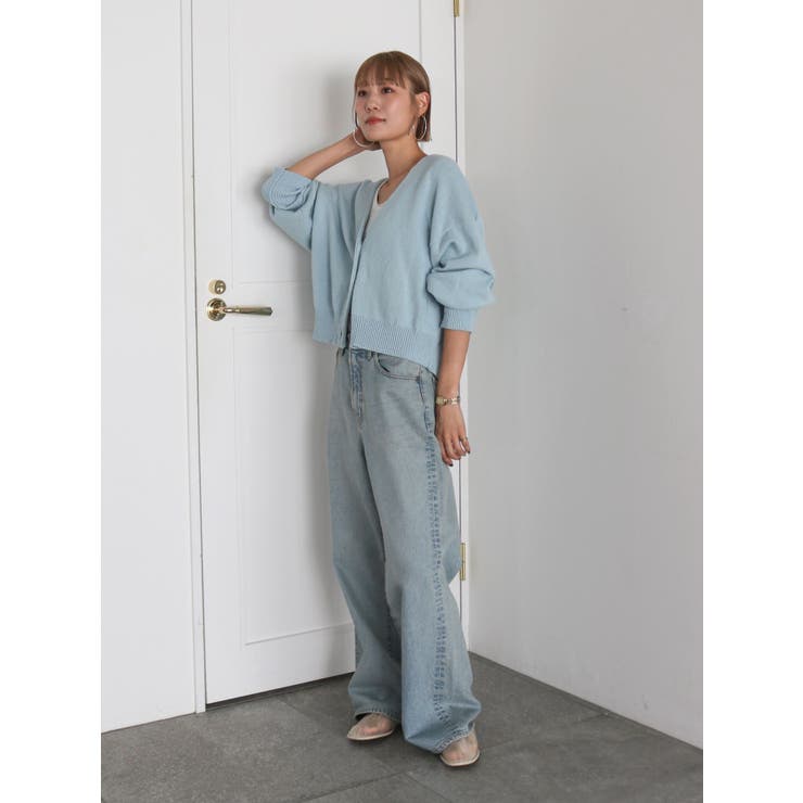 WEB限定】カラールーズニットショートカーデ[品番：MKSW0056204