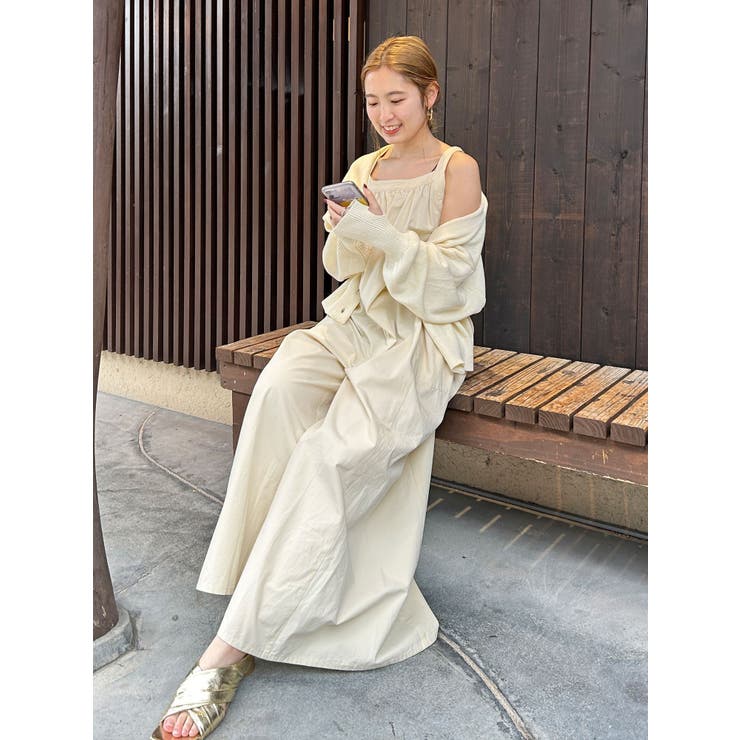 【WEB限定】バッククロスロンパース | Ungrid | 詳細画像10 