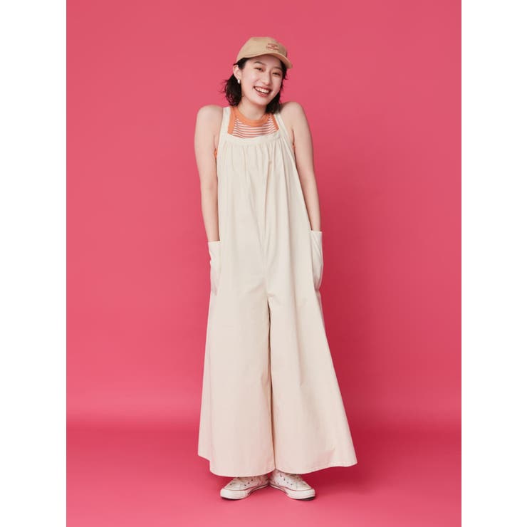 アイボリー | 【WEB限定】バッククロスロンパース | Ungrid