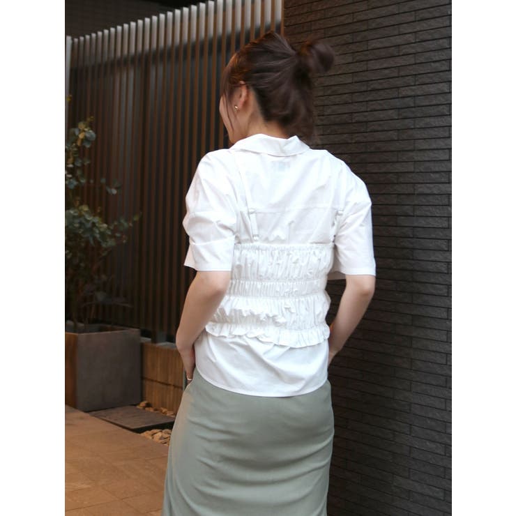 マルチウェイビスチェレイヤードシャツ | Ungrid | 詳細画像30 