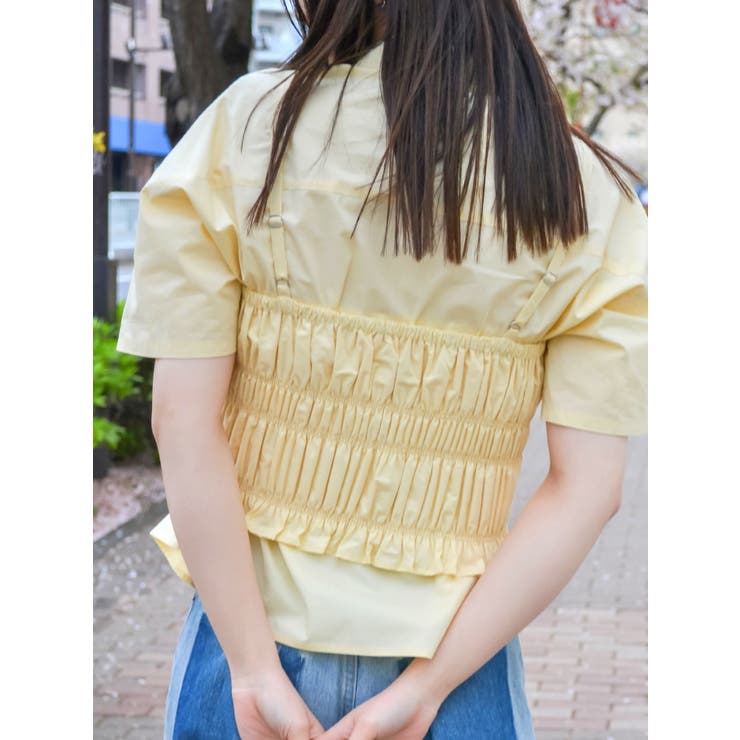 マルチウェイビスチェレイヤードシャツ | Ungrid | 詳細画像4 