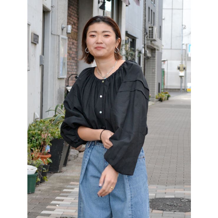 ブラウス シャツ フロントジップボリュームショートブラウス レディース 楽天市場】＼全品対象15%OFFクーポンで5330円！／ フロント