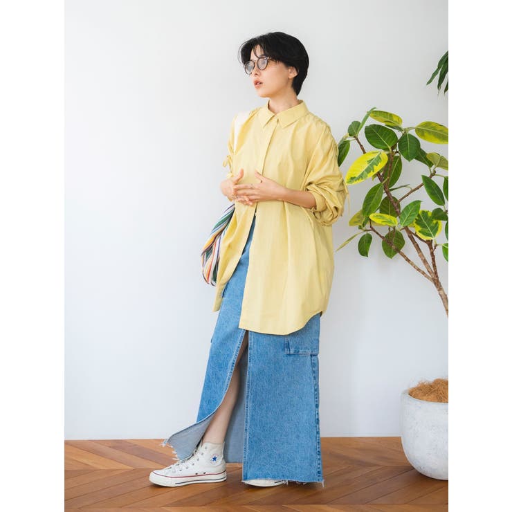 ワークデザインスリットデニムスカート | Ungrid | 詳細画像4 