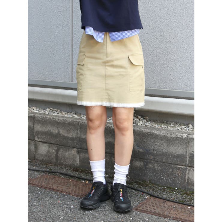 ベージュ | デザインミニスカート | Ungrid