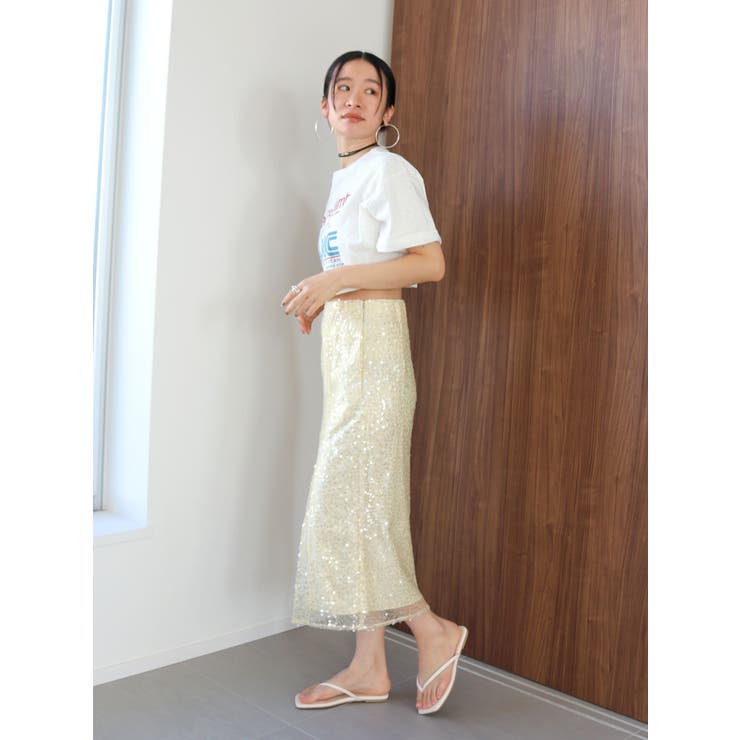 ミドル丈スパンコールスカート | Ungrid | 詳細画像5 