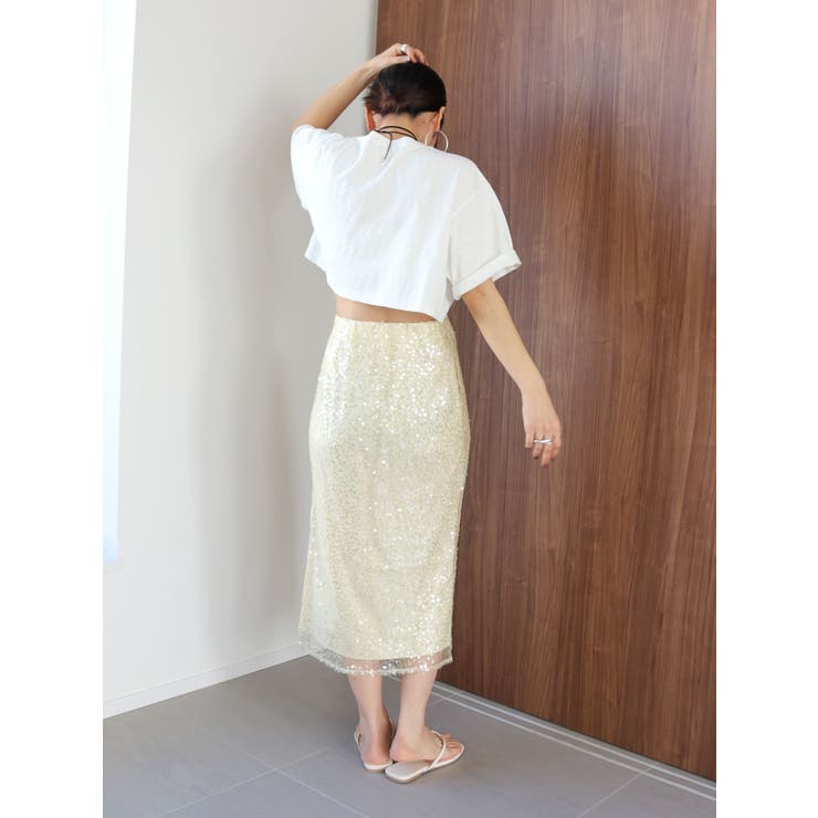 ミドル丈スパンコールスカート | Ungrid | 詳細画像6 