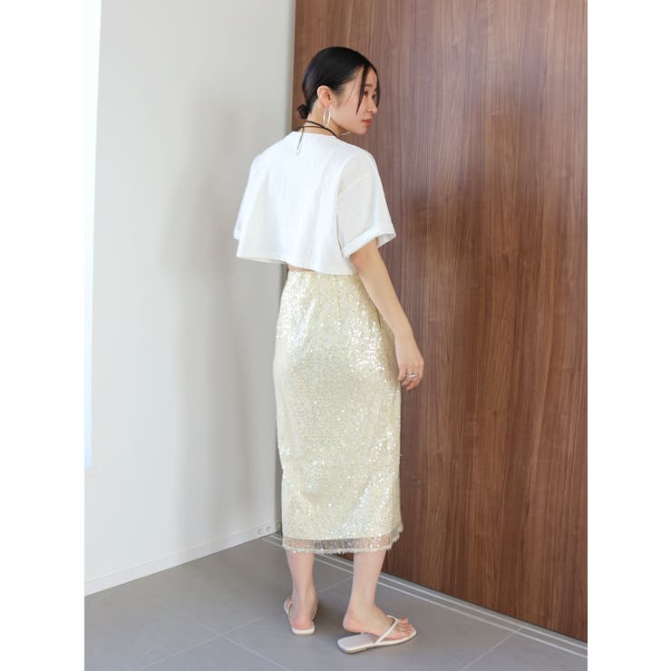 ミドル丈スパンコールスカート | Ungrid | 詳細画像7 