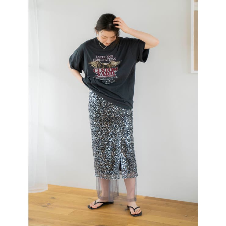 ミドル丈スパンコールスカート | Ungrid | 詳細画像9 