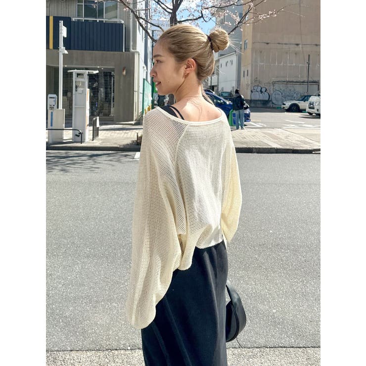 ショートメッシュロングスリーブTee[品番：MKSW0056007]｜Ungrid