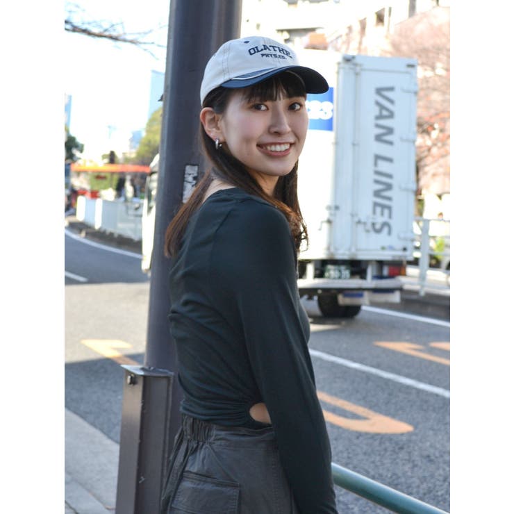 ブラック | サイドオープンロングスリーブTee | Ungrid