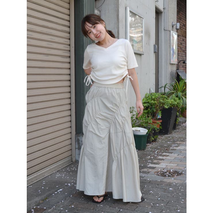 サイドギャザーショートTee | Ungrid | 詳細画像12 