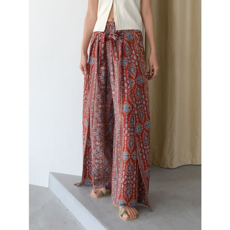 ペイズリーラップパンツ | Ungrid | 詳細画像12 