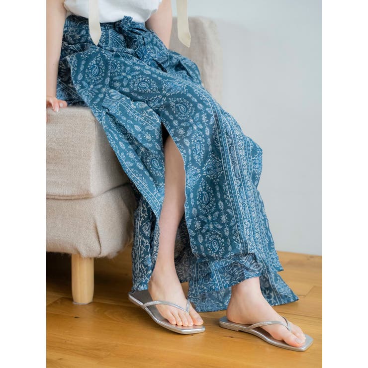 ペイズリーラップパンツ | Ungrid | 詳細画像6 