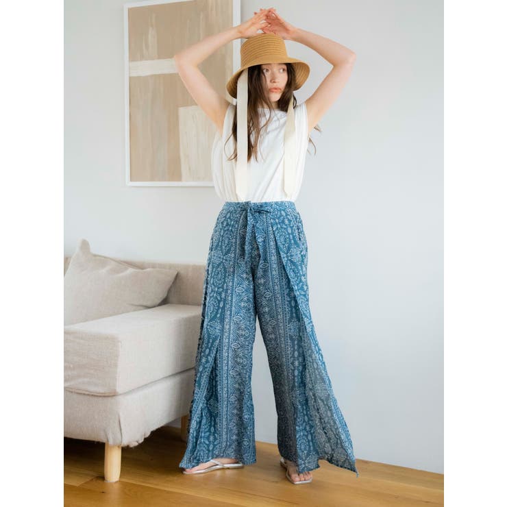 ペイズリーラップパンツ | Ungrid | 詳細画像7 