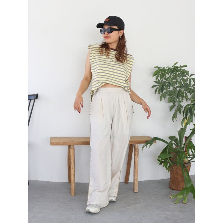 ナイロン混ラインパンツ | Ungrid | 詳細画像19 