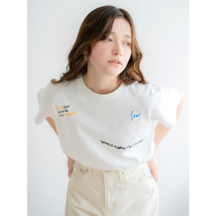 tシャツ 「WEB限定」ドロストミックスロゴTEE レディース WEB限定】ドロストミックスロゴTEE | DOUDOU(ドゥドゥ