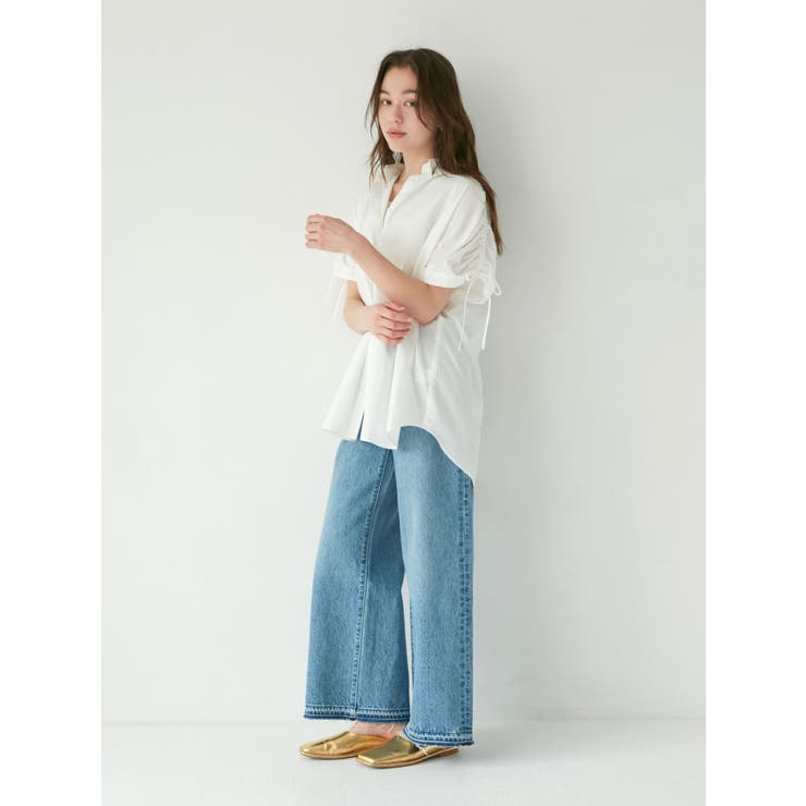 ショルダーデザインビッグシャツ | Ungrid | 詳細画像14 