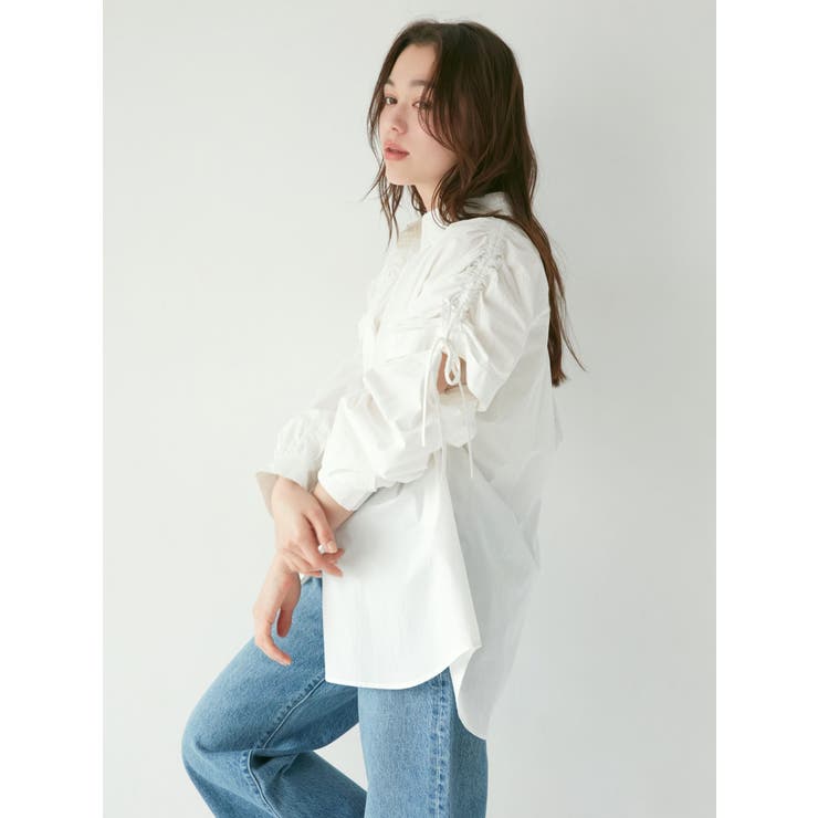 ショルダーデザインビッグシャツ | Ungrid | 詳細画像5 